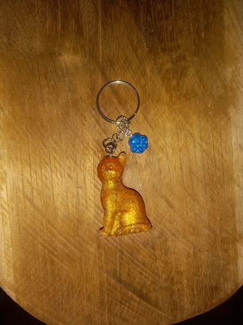 Porte clé chaton résine epoxy
