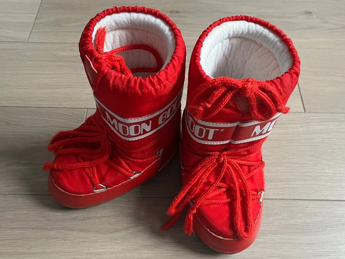 Bottes après-ski unisexe Icon Nylon rouge Moon Boot T-27/30