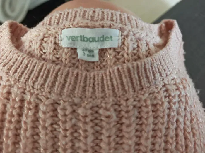 Pull rose Verbaudet 3 ans - photo numéro 3