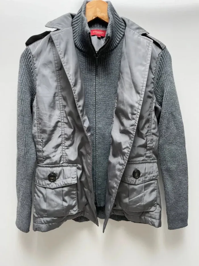 Burberry Jacket Grey - Womens Size 40 / M - Made in Spain 🇪🇸