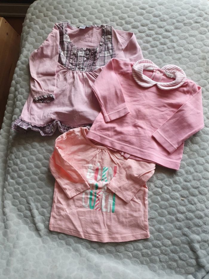 Lot t shirt fille legging 12 mois - photo numéro 3