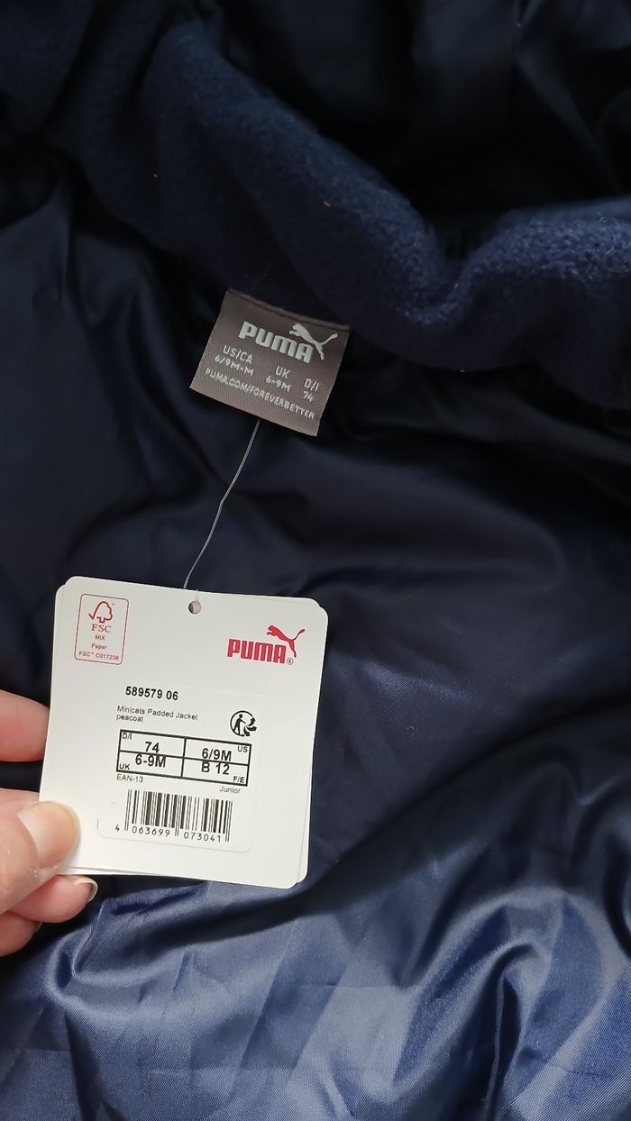 Manteau puma neuf 6/9mois - photo numéro 3