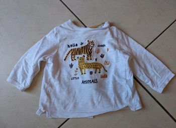 T-shirt manches longues garçon 9 mois