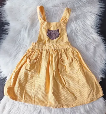 Robe salopette en velours côtelée vintage 6 ans N*0799
