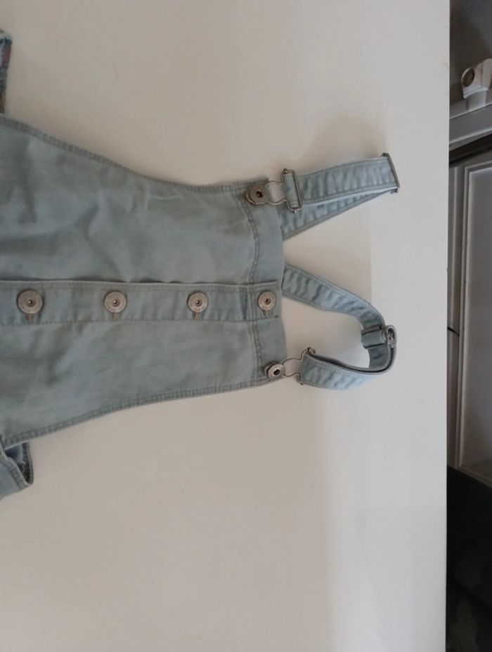 Salopette short fille Okaïdi taille 10 ans bretelles réglables - photo numéro 4