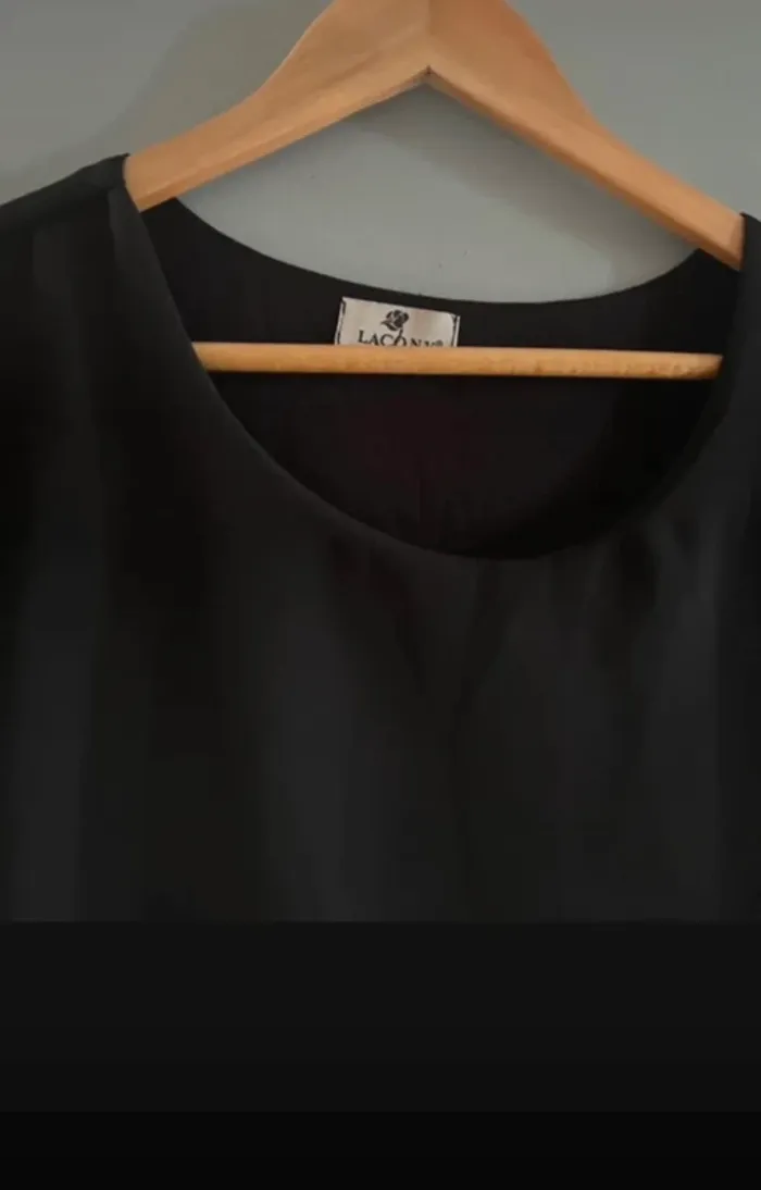 Blouse noir froufrou lacony en M - photo numéro 4