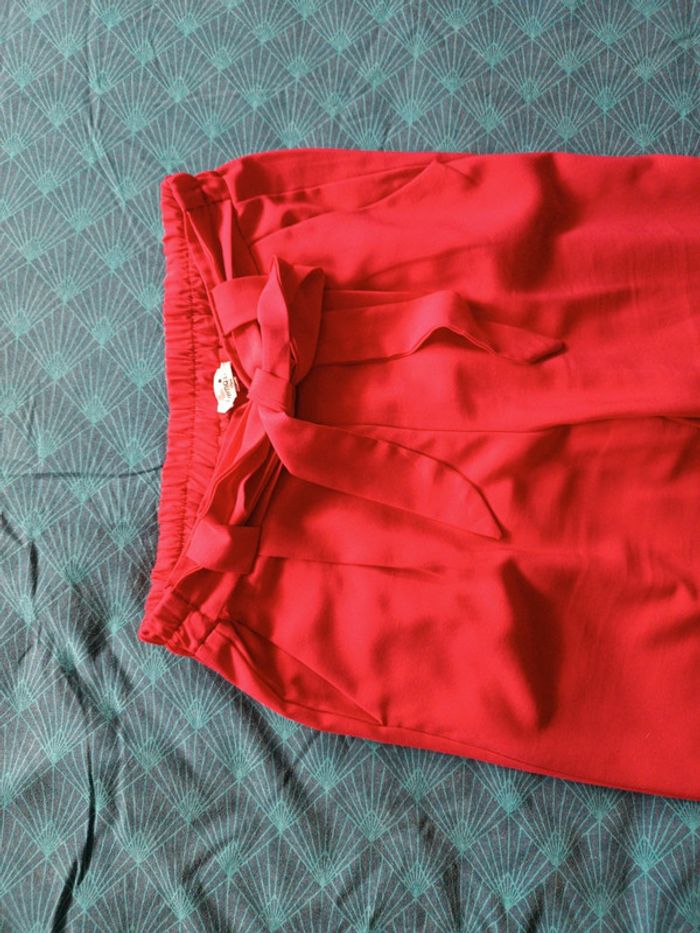 Pantalon fluide rouge - photo numéro 2