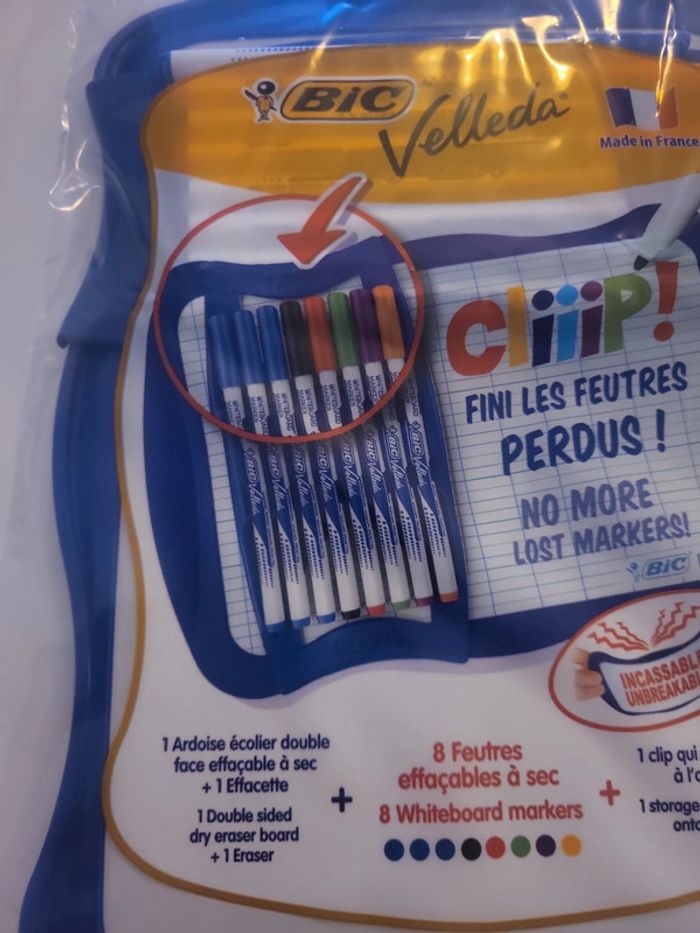 Ardoise velleda avec 8 feutres - photo numéro 2