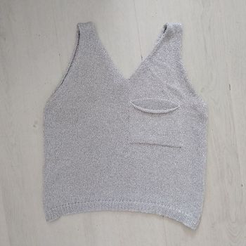 Top lurex argenté