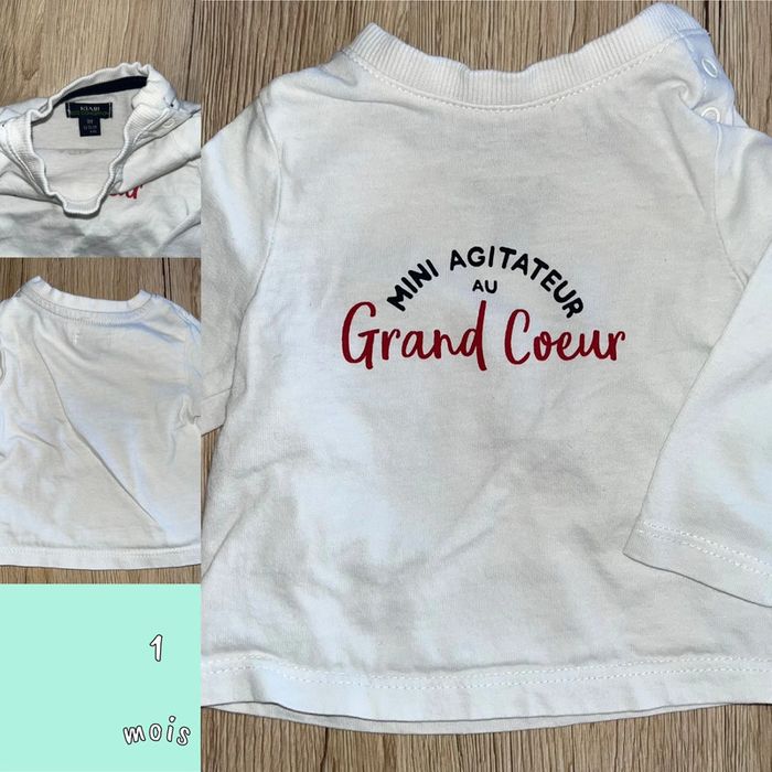 Tee-shirt manches longues 1 mois Kiabi