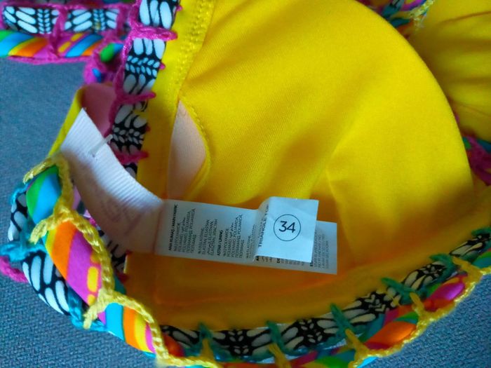 Haut de bikini triangle jaune & multicolore – Penti – Taille 34 - photo numéro 4