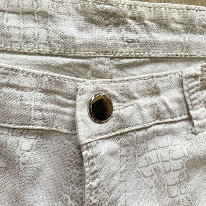 BS Fashion Vintage Slim Jeans Crocodile Pattern Blanc Femme Exclusive Collection (Taille 42) - photo numéro 7