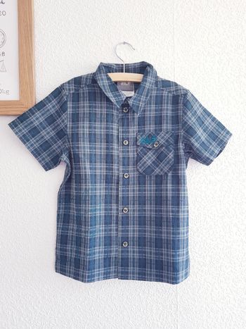 Jack Wolfskin - Chemise à carreaux, manches courtes - Neuve (8 ans)