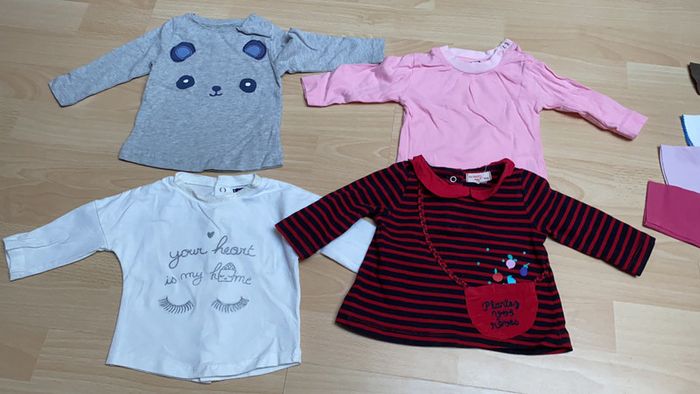 Lot de 8 T-shirt manche longue / 3 mois - Très bon état - photo numéro 2