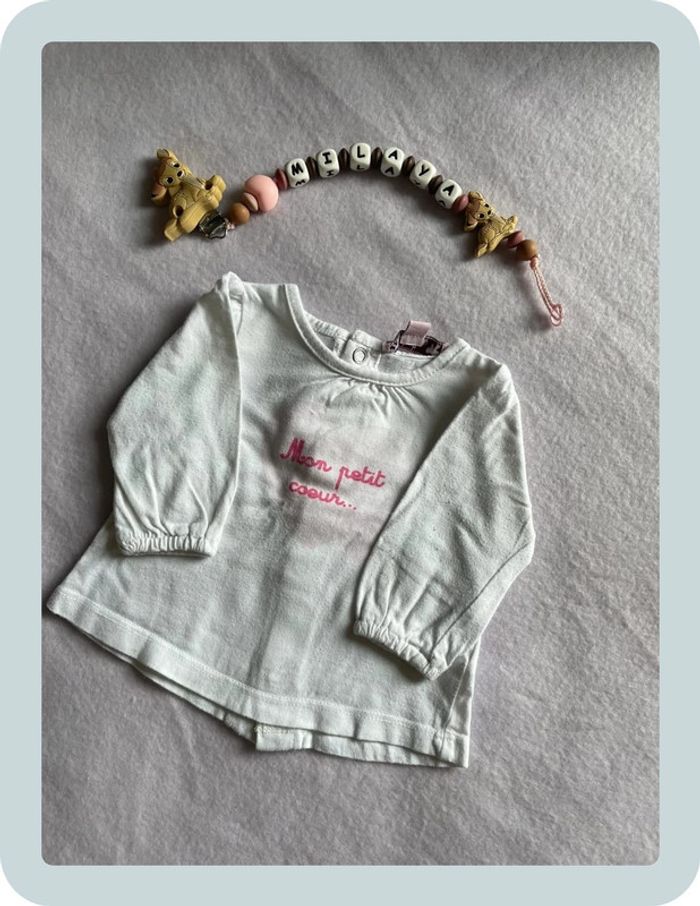 Tee shirt fille 1 mois