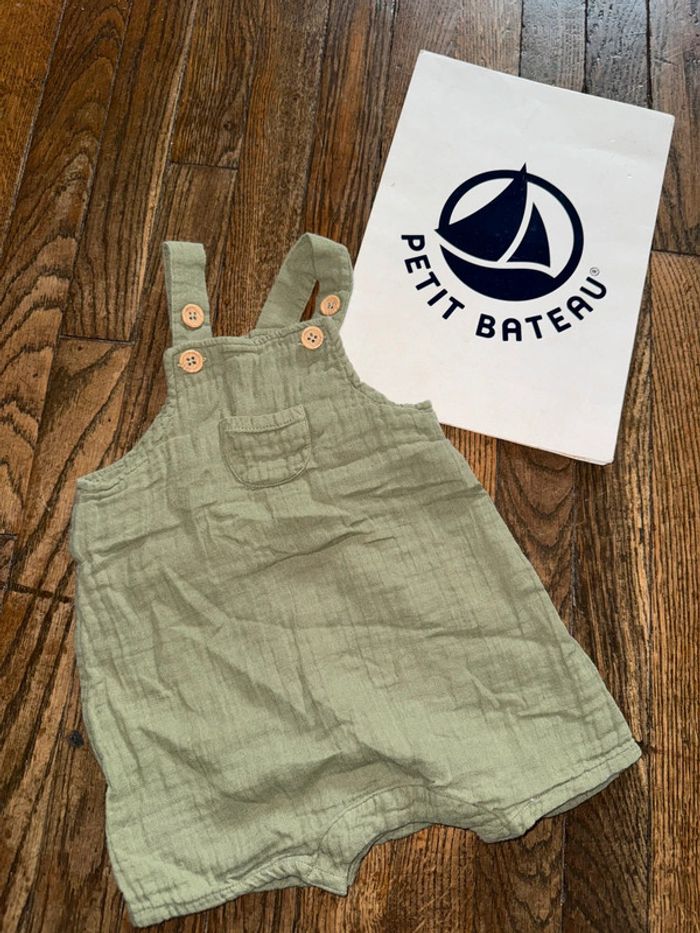 Salopette petit bateau Gaze de coton 6 mois