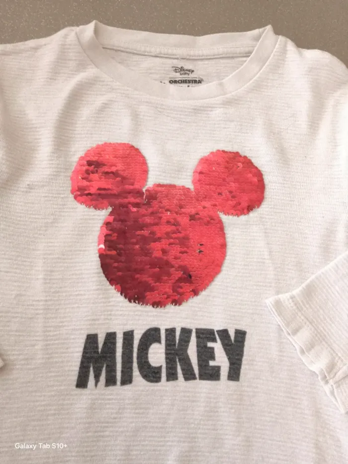 T shirt Mickey Paillettes changeantes - photo numéro 4