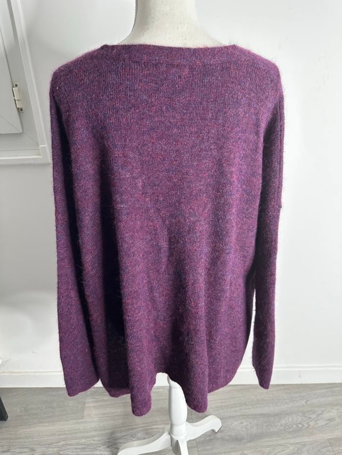 Cardigan oversize violet rose alpaga et laine mérinos Anonym TU - photo numéro 10