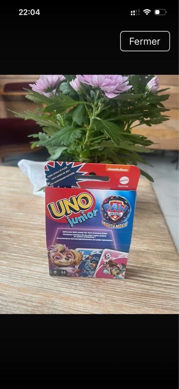 Jeu Uno kids Pat patrouille