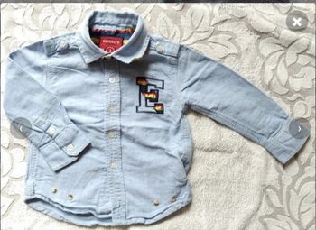 Babou chemise bleu clair 12 mois E