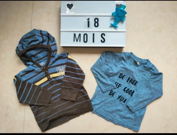 Lot de vêtements bébé garçon 18 mois hiver - photo numéro 2