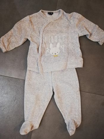 Pyjama velours 2 pièces