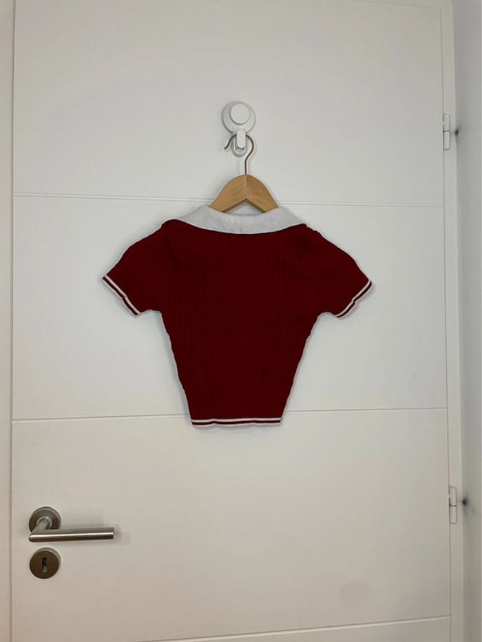 Polo bordeaux Jennyfer - photo numéro 3