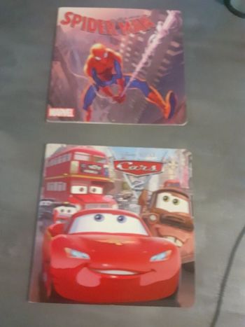 Lot 2 livres Cars et Spiderman