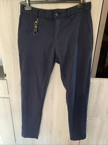 Pantalon Habillé Bleu Marine Zara Man T38