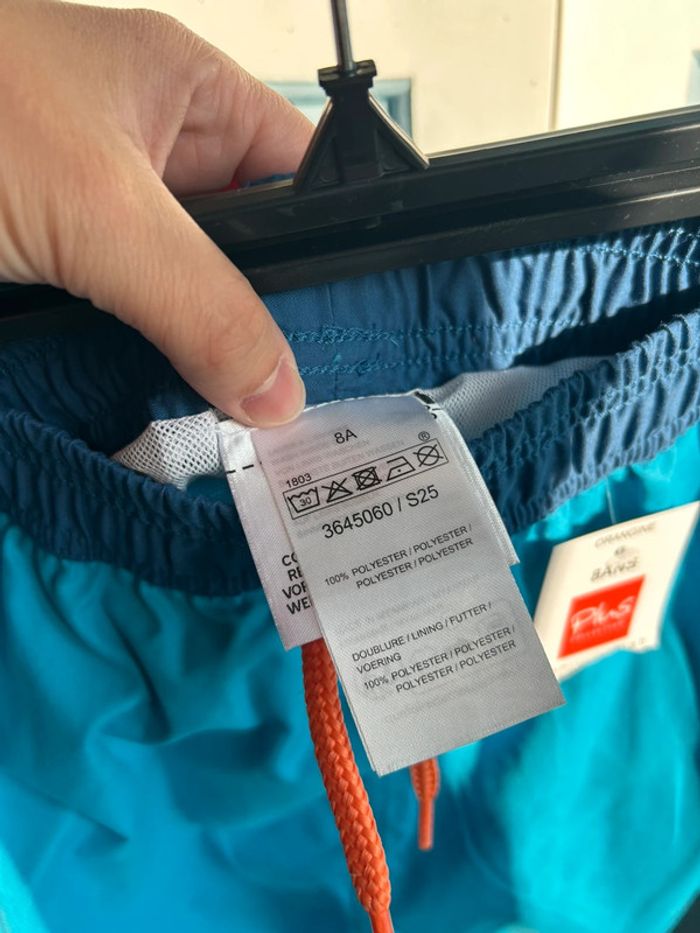 🌸💙 Très joli short de bain garçon 8 ans cordon orange neuf 🌸 - photo numéro 6