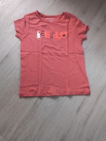 T shirt sequins magiques Hello