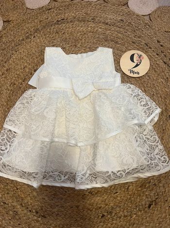 Robe cérémonie blanche dentelle - 9/12 mois