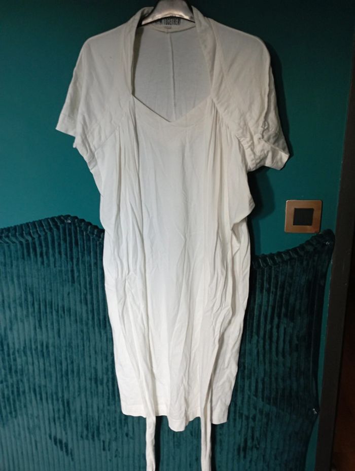 Robe drapée blanc - photo numéro 5