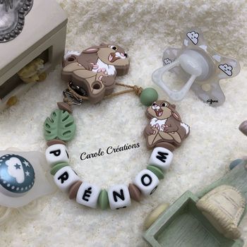 Attache tétine personnalisé en silicone Panpan 