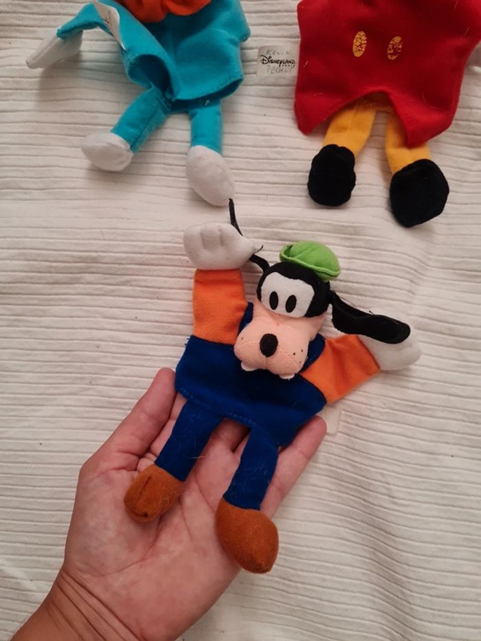 3 marionnettes mickey minnie et dingo disney - photo numéro 5