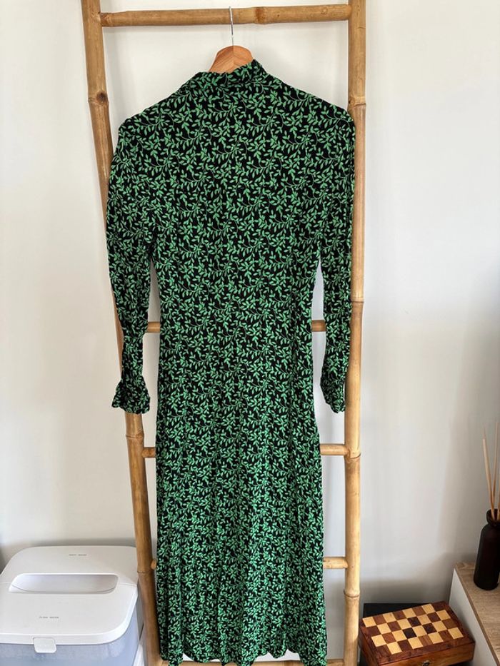 robe longue noire et verte Zara taille XS - photo numéro 7
