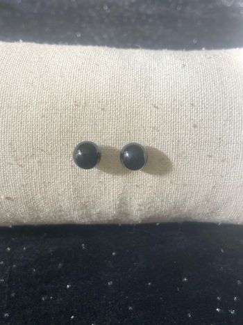 Boucles d'oreilles perles noires 8mm