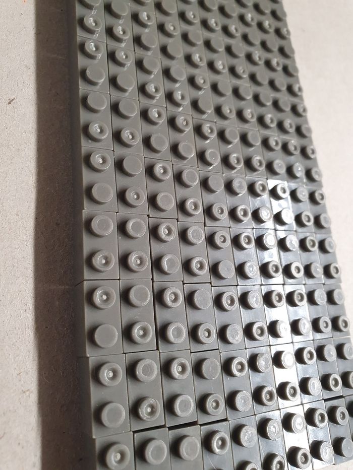 Lot de 105 briques 2x1 gris foncé - photo numéro 3