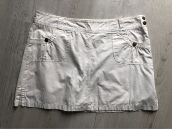 BB22- Short/jupe blanc T 42/44 NEUF