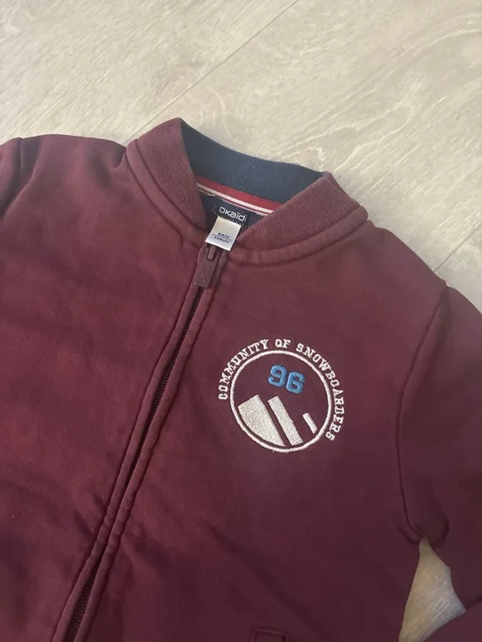 Veste gilet okaidi 6 ans bordeaux - photo numéro 2