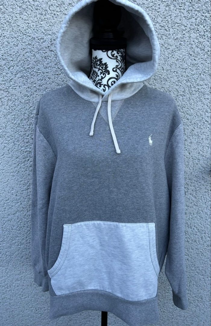 Pull gris à capuche Ralph Lauren