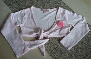 gilet court type bolero "lisa rose" 4 ans NEUF