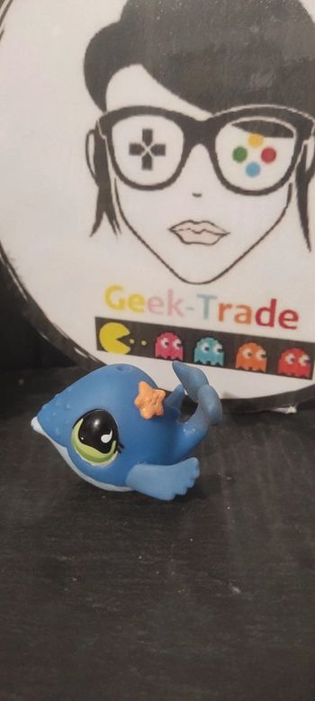 My Littlest Petshop Lps Pet Shop LPS Hasbro Baleine Whale 895 Blue Bleu