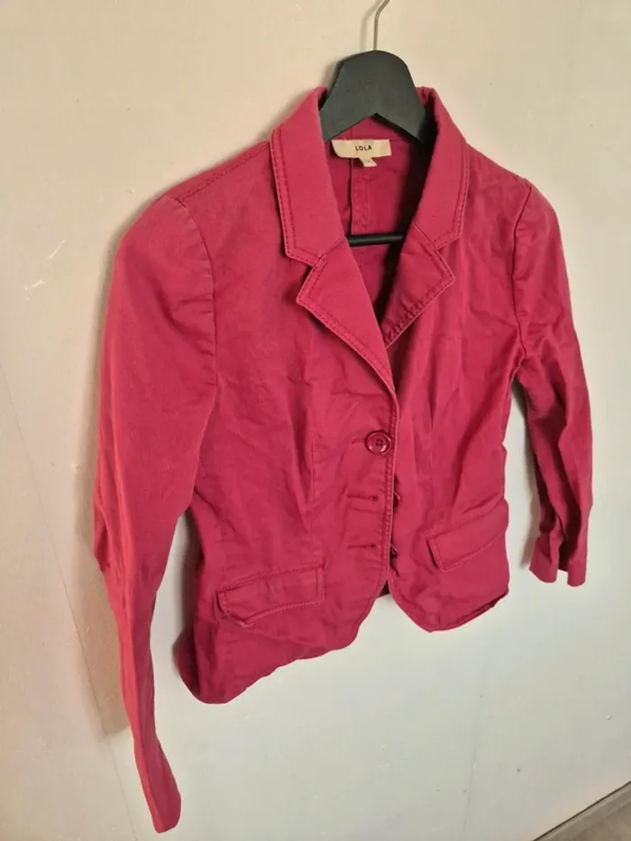 veste jean rose Lola taille s
