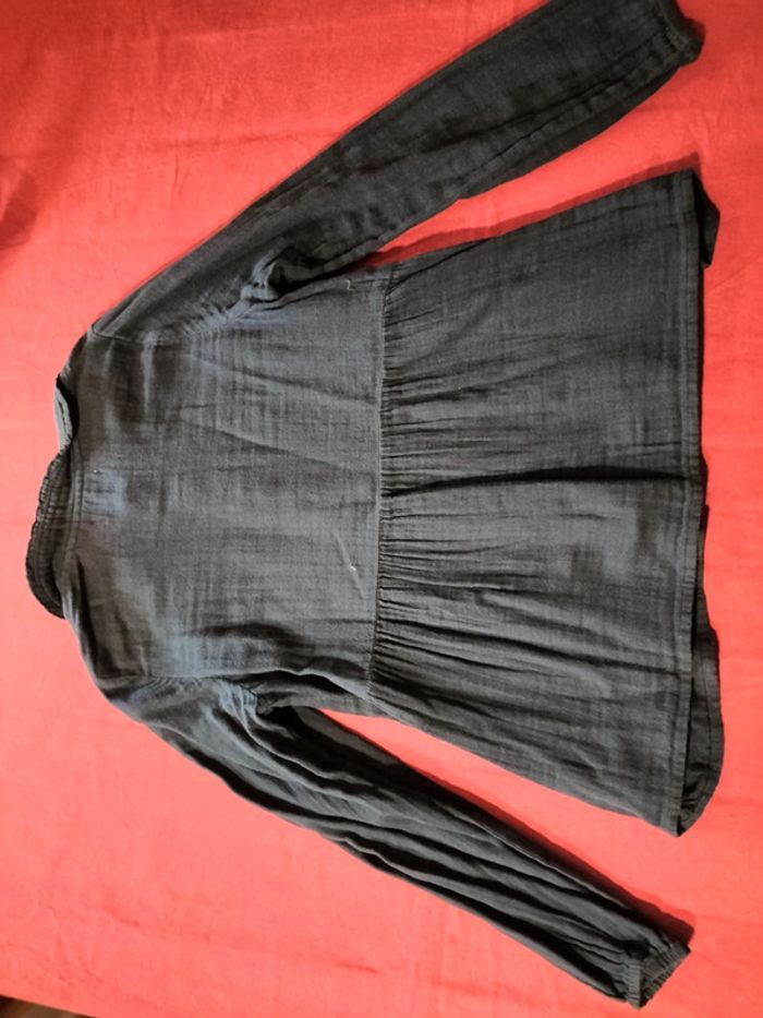 Blouse manches longues bleu marine 10 ans Cyrillus - photo numéro 2