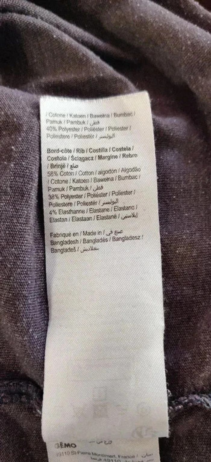 T-shirt mc bleu gris col v Gémo 14 ans - photo numéro 4