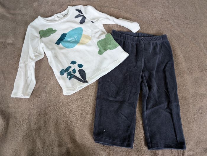 Pyjama velours garçon 24 mois