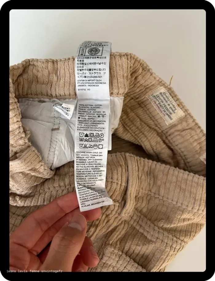 Jean Levi's Premium Femme Beige | Ribcage Straight Ankle | W25 L27 FR36 | Très Bon État | BP51 - photo numéro 7