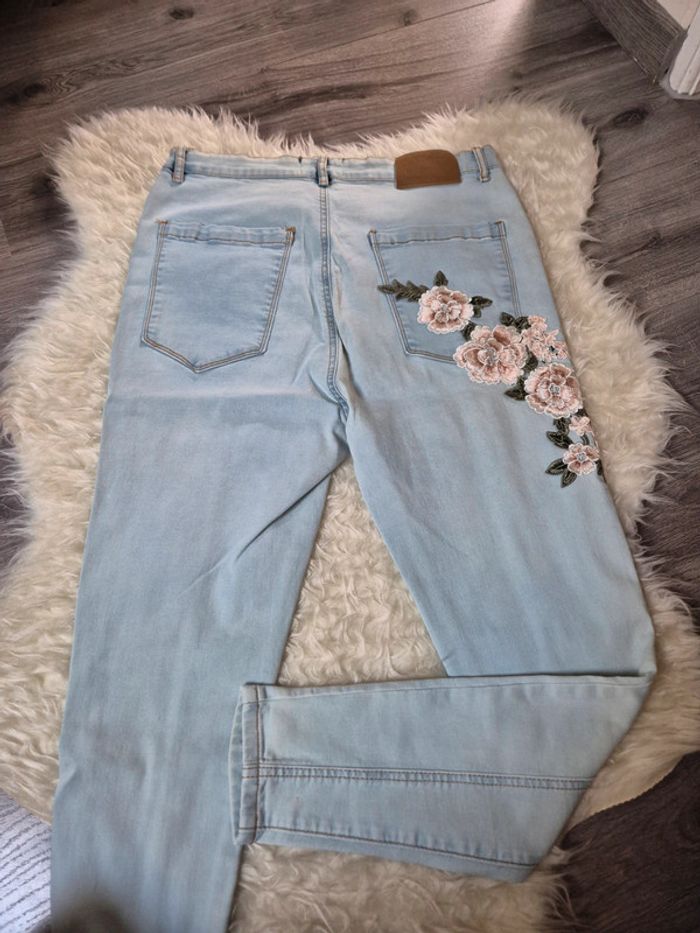 Jeans skinny brodé pour homme T. XL Siksilk