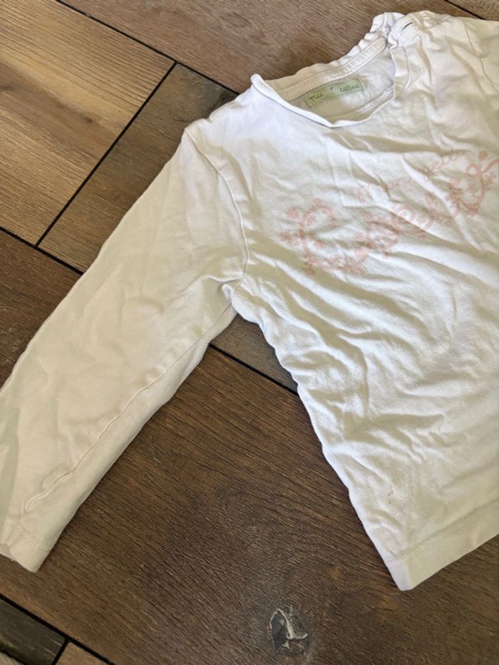 T-shirt manches longues 23 mois blanc - photo numéro 2